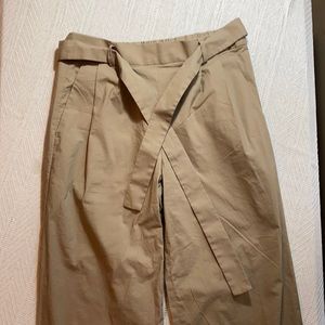 Brown paperbag long pants - J. Crew